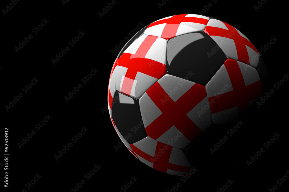 Obraz premium England soccer ball on dark background