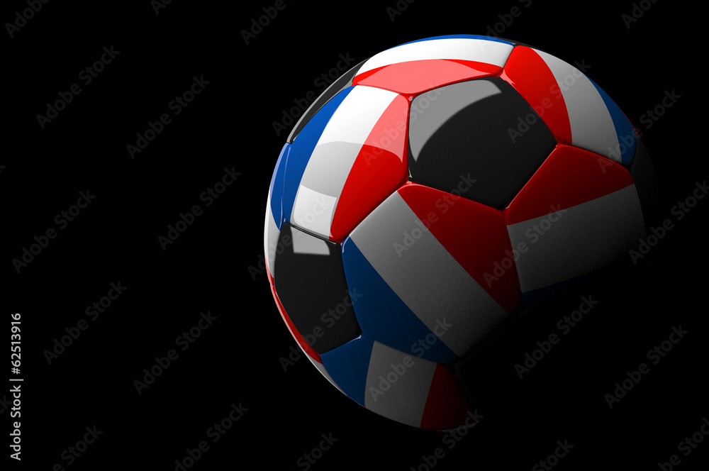 Obraz premium France soccer ball on dark background