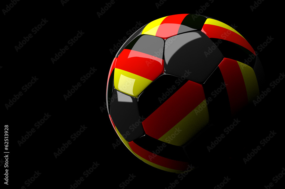 Germany soccer ball on dark background Germany soccer ball on dark background