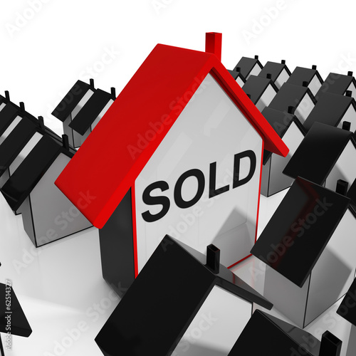 Sold House Shows Purchase Or Auction Of Home