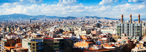 Panorama of Barcelona city from Montjuic #62514355