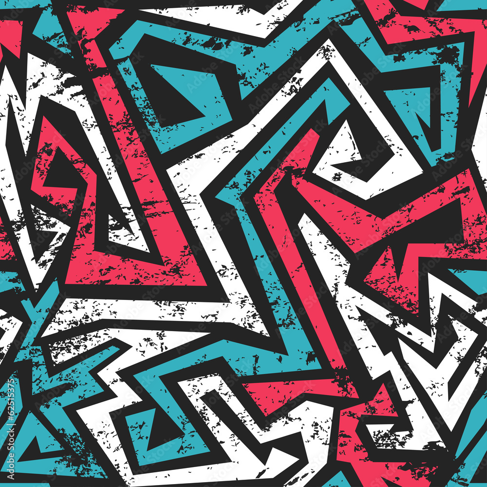 Obraz premium maze seamless pattern with grunge effect