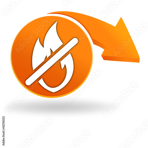 feu interdit sur bouton orange
