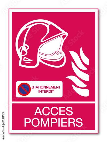 Panneau Accès pompiers.