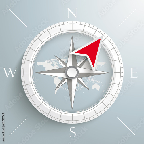 Compass Silver Background