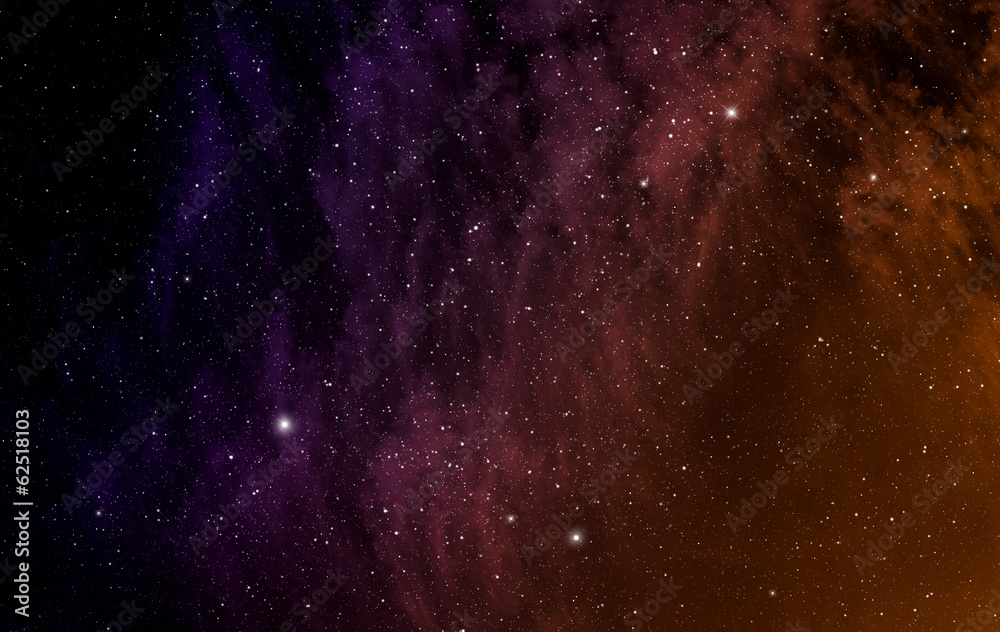 Fototapeta premium Space background with nebula and stars.
