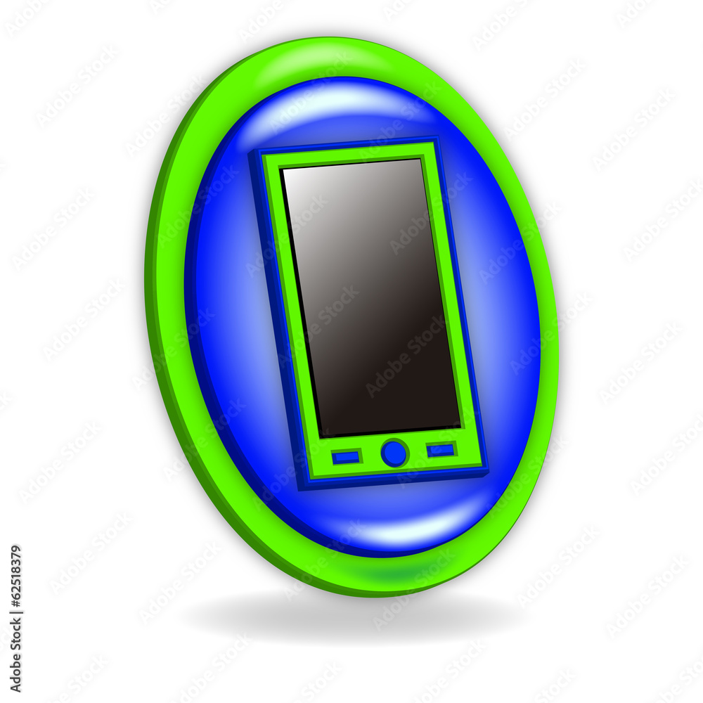 icono 3d azul y verde icono 3d azul y verde