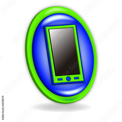 icono 3d azul y verde