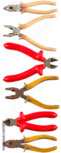Set tools for house repair. Are isolated on a white background photo