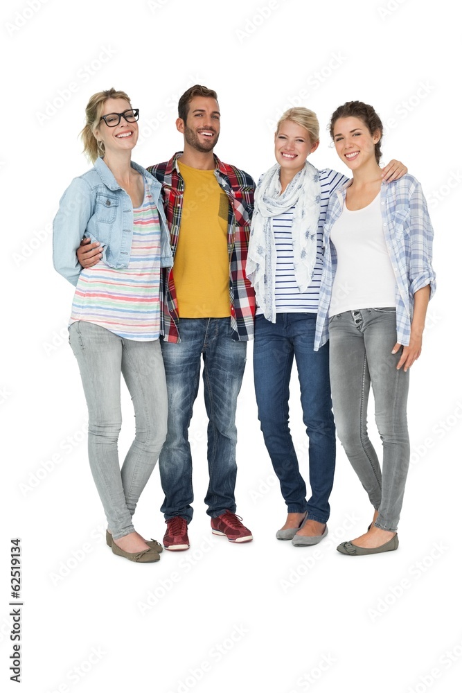 Full length portrait of casually dressed people Full length portrait of casually dressed people