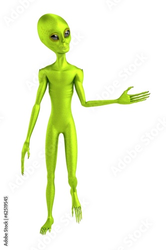 realistic 3d render of alien photo