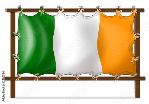 A frame with the flag of Ireland
