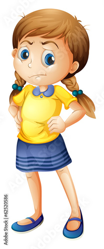 An angry little girl
