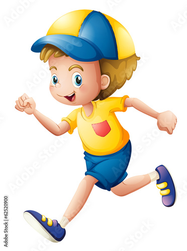 A little boy running