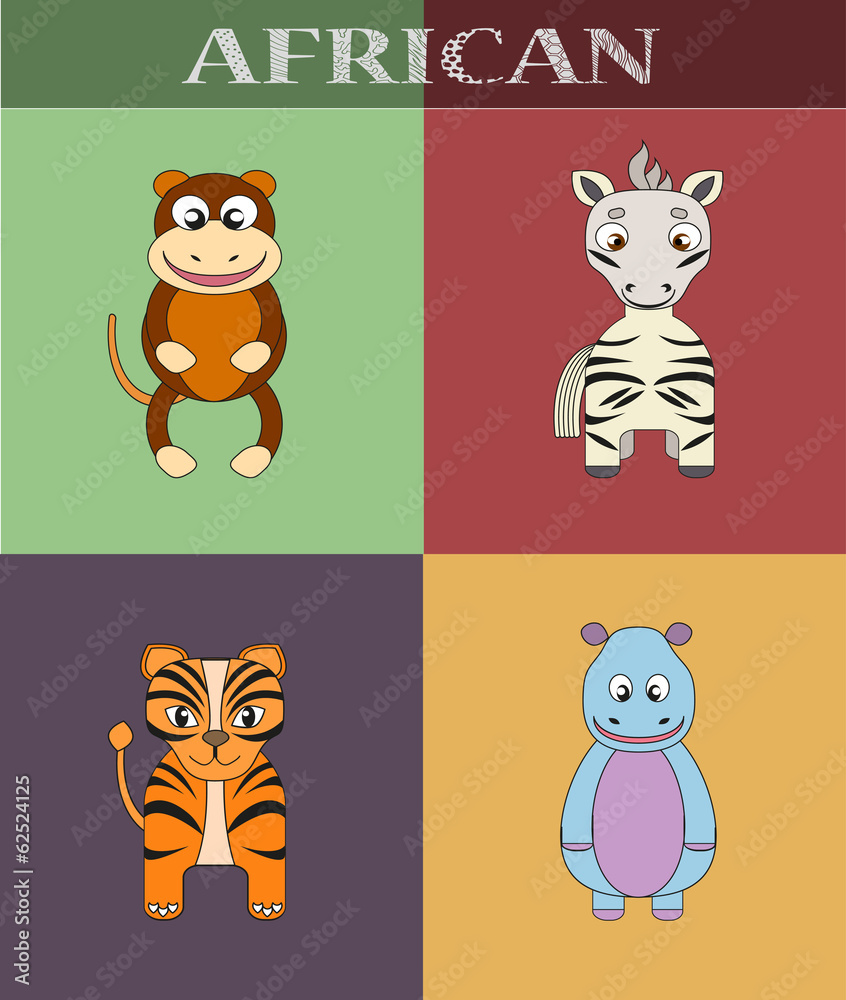 Naklejka premium african animals.