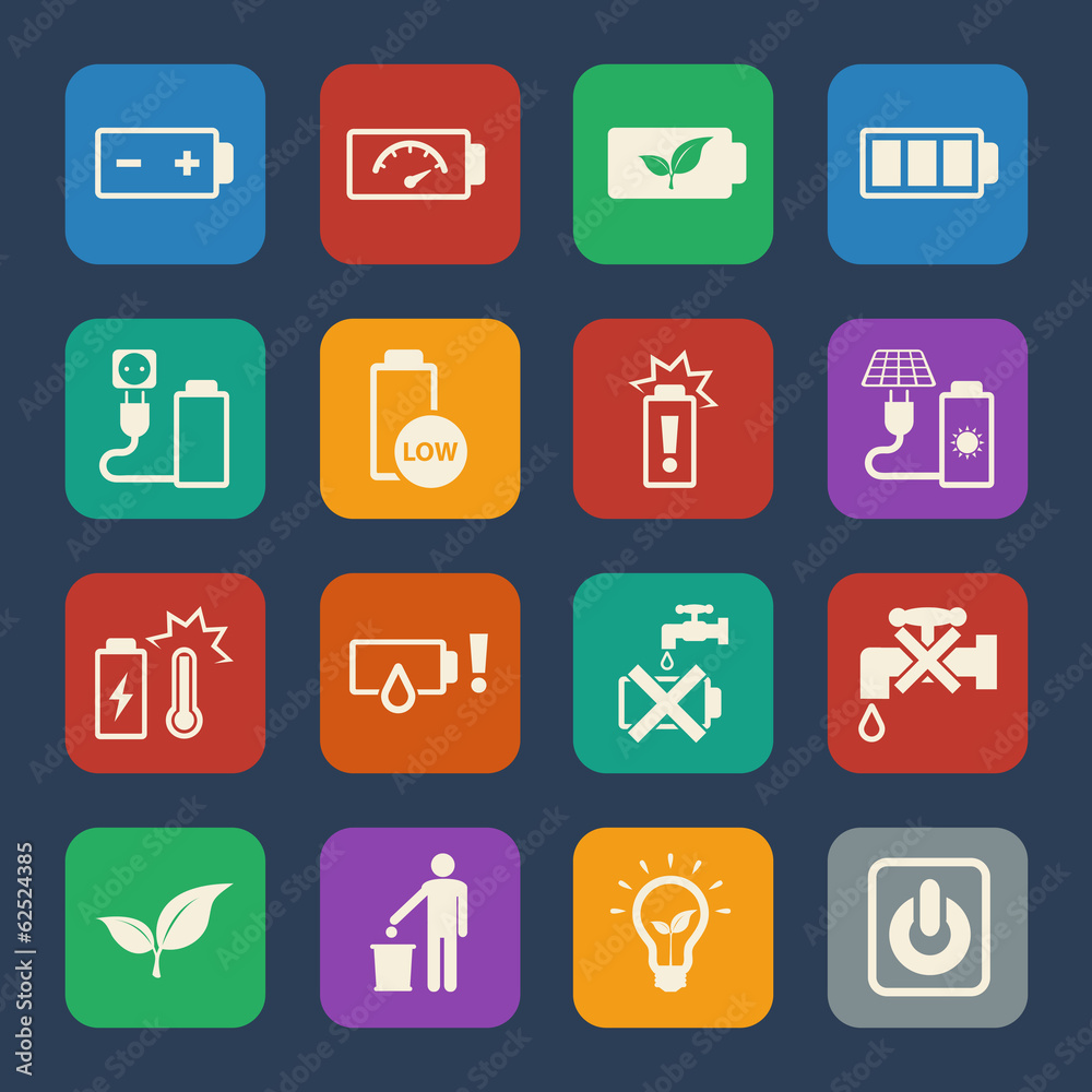 Battery icons. Battery icons.