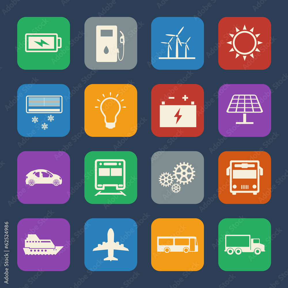 Eco energy icons set with texture background. Eco energy icons set with texture background.