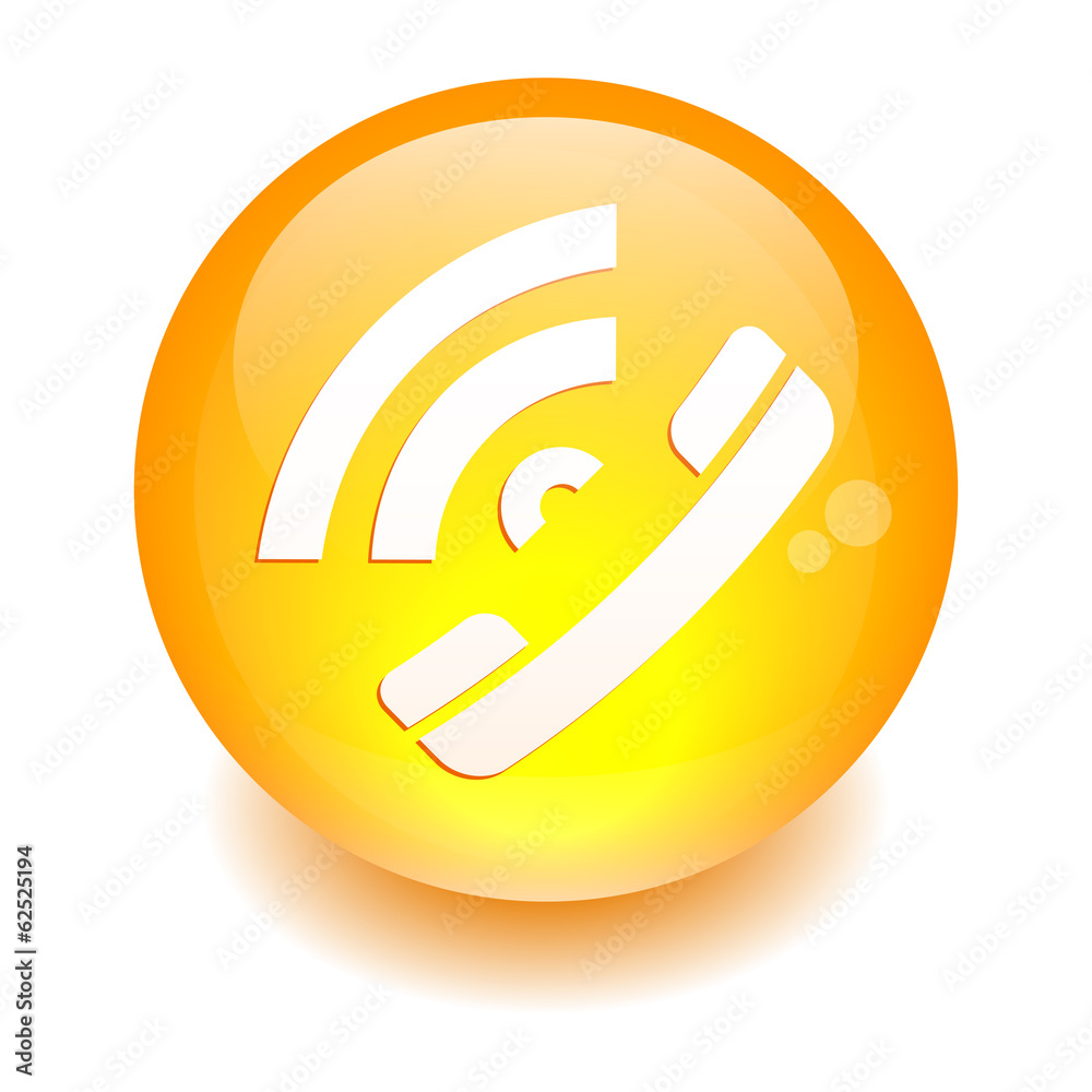 bouton internet phone icon orange bouton internet phone icon orange