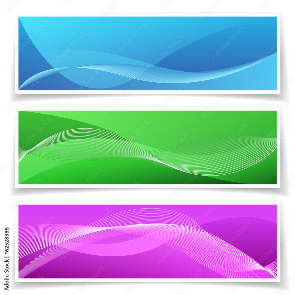 Abstract Banner Background Set