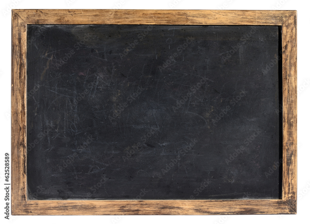 Vintage blackboard or school slate - obrazy, fototapety, plakaty 