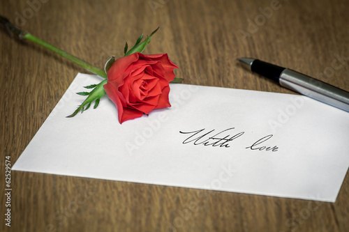 Love Letter with a Rose