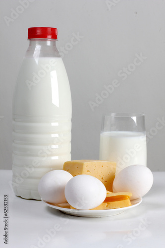 Egg whit bottle milk