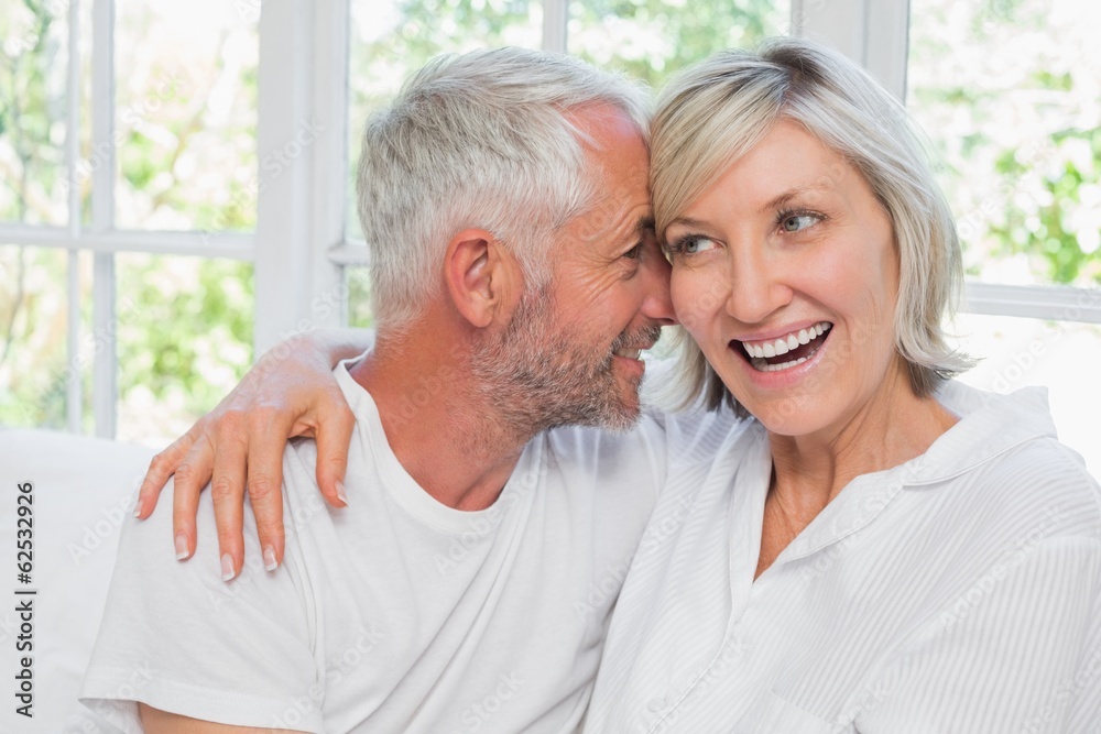Loving mature couple with arm around Loving mature couple with arm around