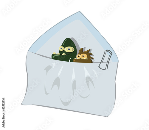 Spam e-mail and two viruses attached