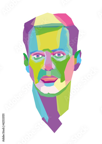 abstract male face