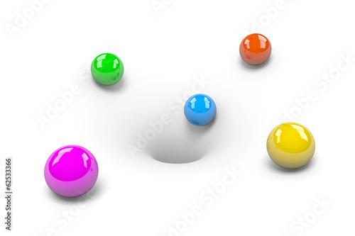 Balls in Hole