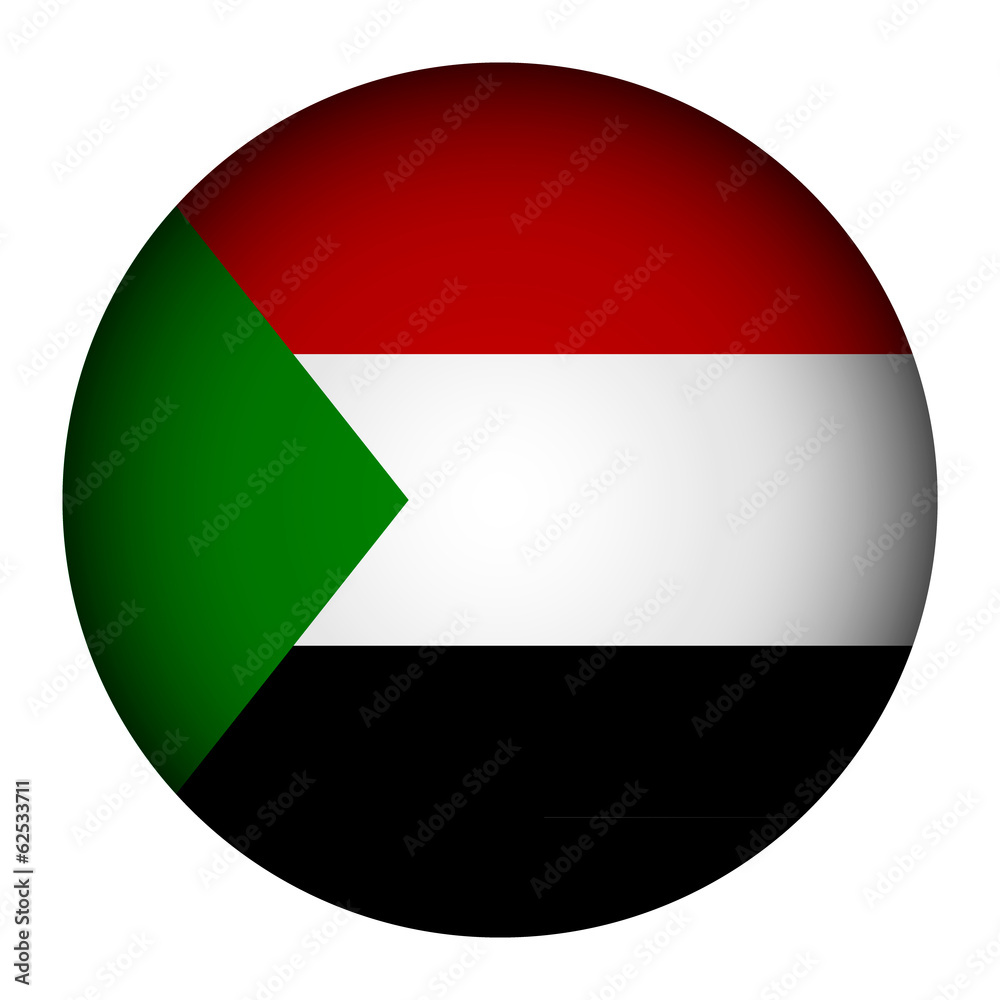 Sudan flag button. Sudan flag button.