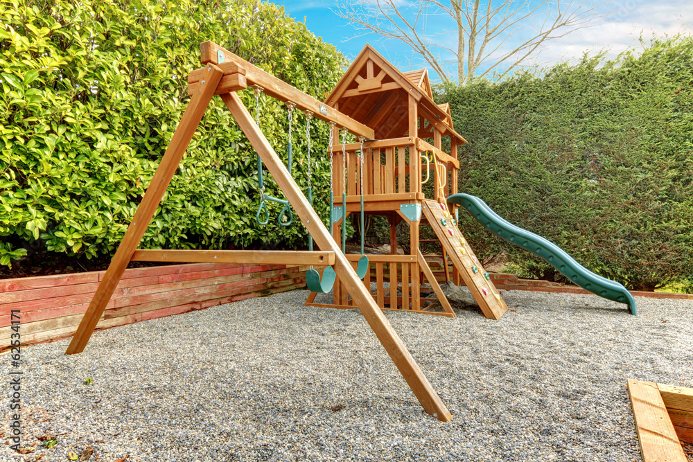 Fototapeta premium Backyard playground for kids