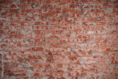 Grunge red brick wall