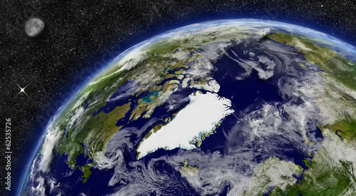 Arctic region on planet Earth