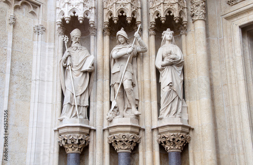 Architecture detail of Zagreb Cathedral, Croatia