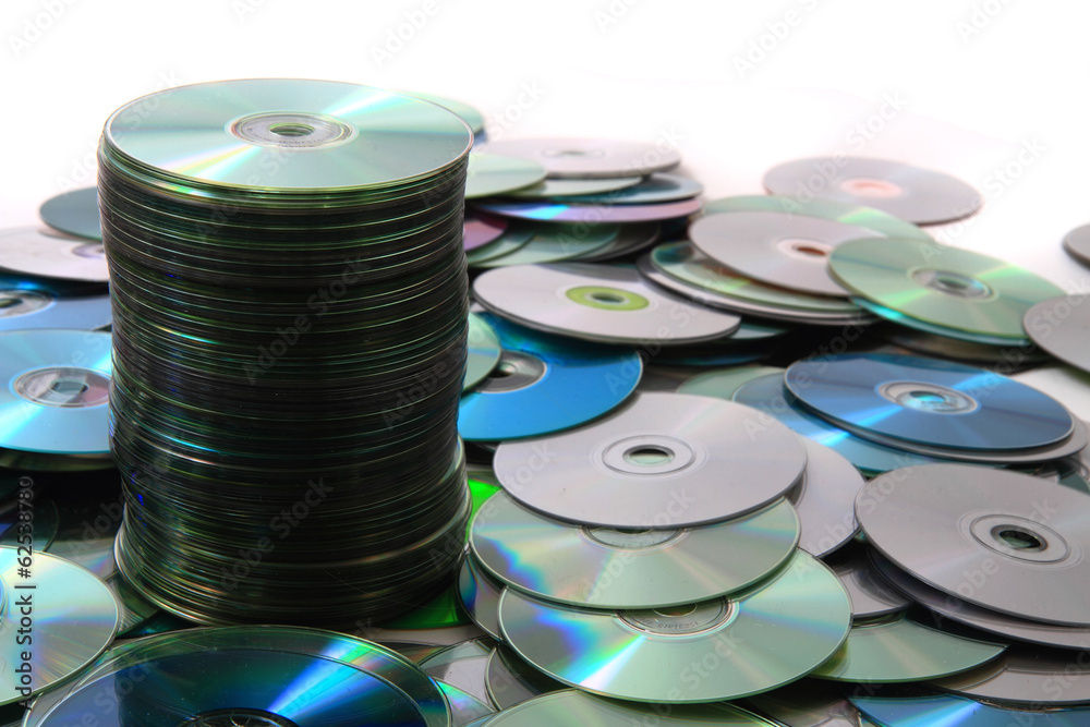 CD and DVD isolated on the white CD and DVD isolated on the white