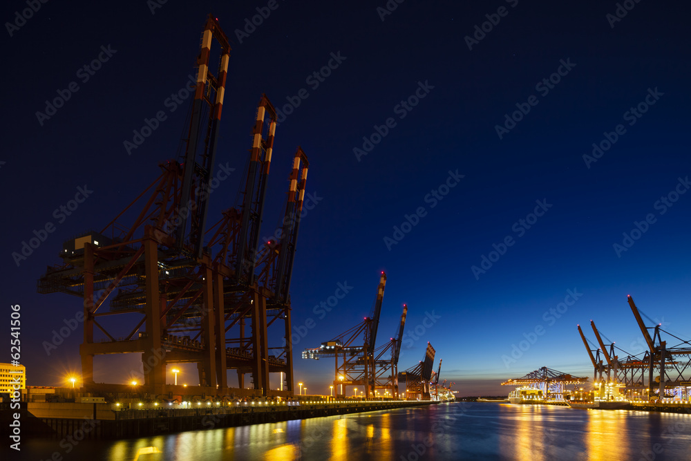 Fototapeta premium Container Terminals at Night