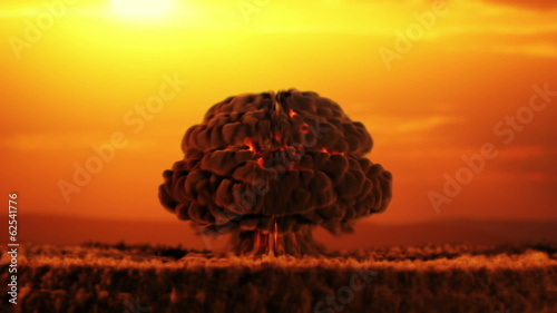 CG of a nuclear blast (concept) in slow motion photo