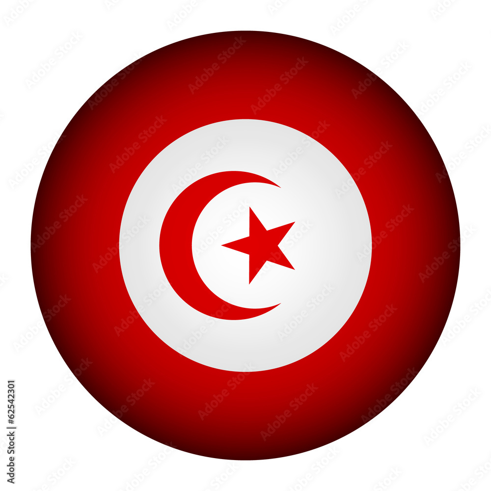 Tunisia flag button. Tunisia flag button.