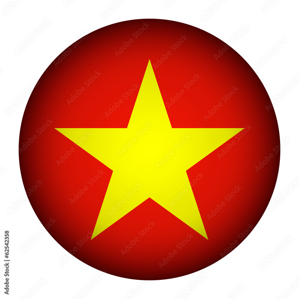 Vietnam flag button. Vietnam flag button.