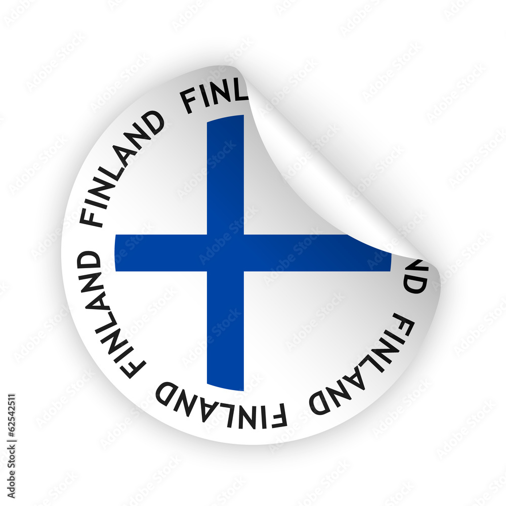 Fototapeta premium vector flag bent sticker