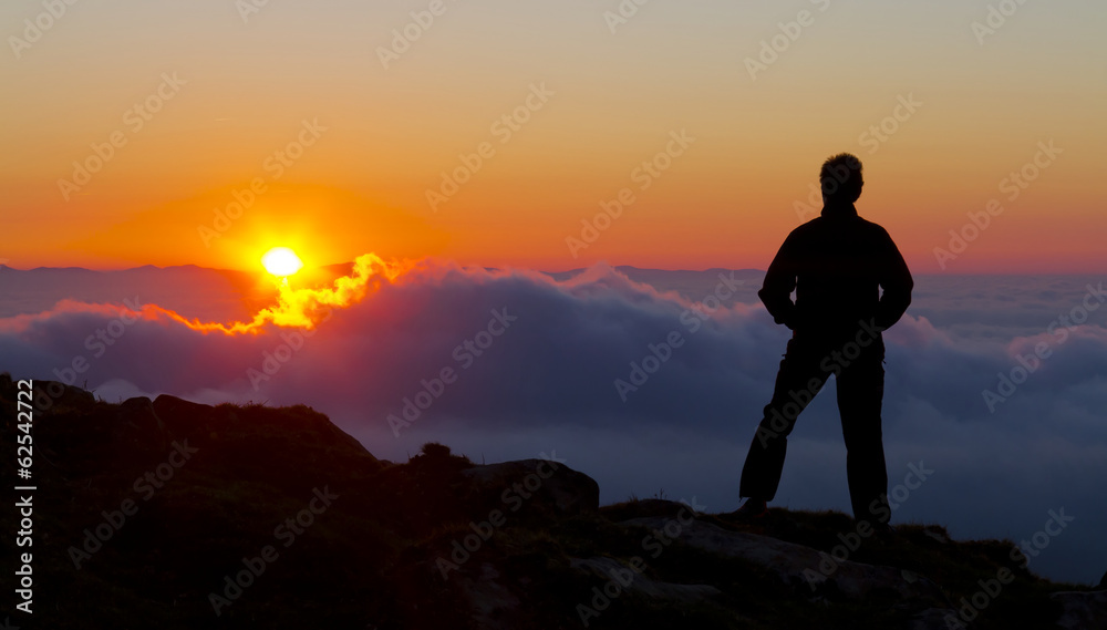 Hiking and sunset on Mount Jaizkibel, Gipuzkoa