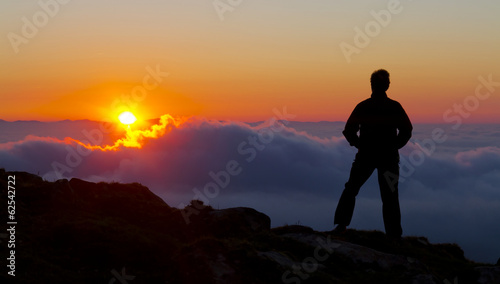 Hiking and sunset on Mount Jaizkibel, Gipuzkoa © poliki