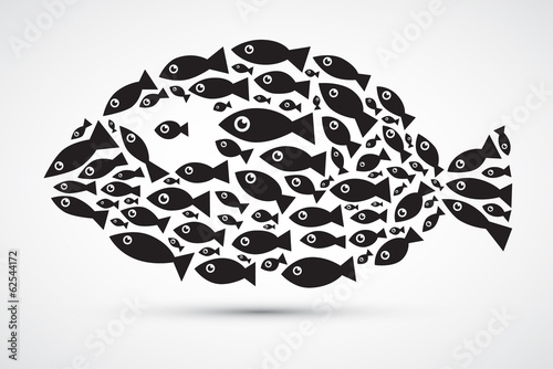 Fish Shaped Abstract Fish Illustration