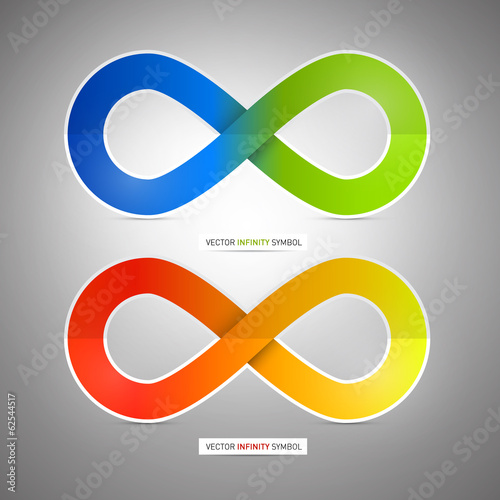 Colorful Vector Paper Infinity Symbols Illustration