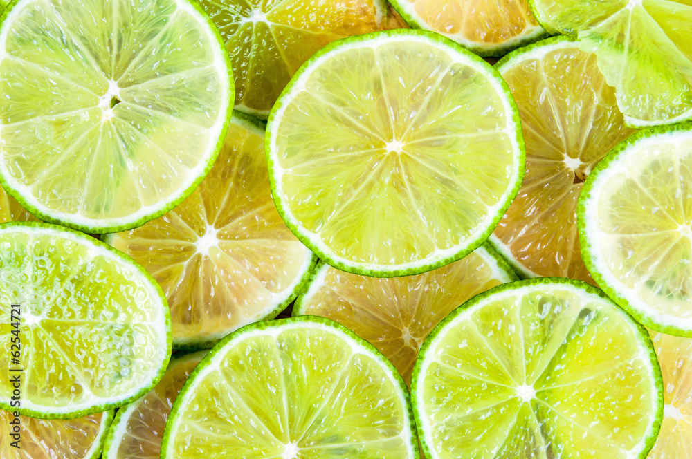 Background of lime slices