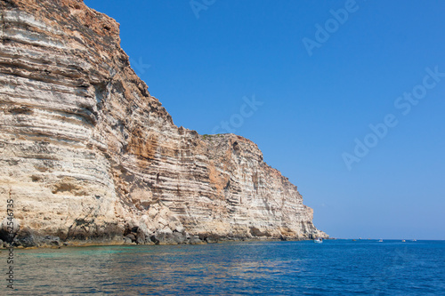 rocks in lampedusa island sicily - italy