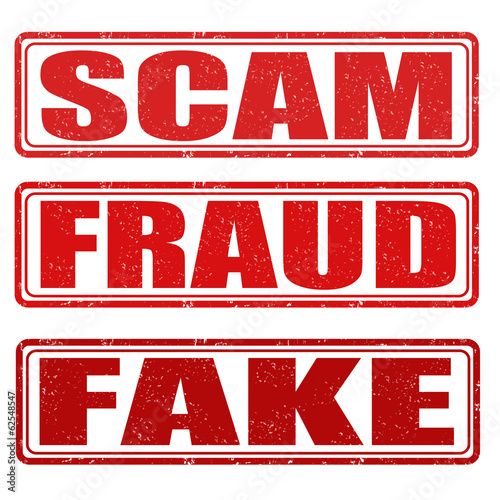 Scam, fraud and fake stamps