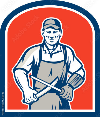 Butcher Sharpening Knife Shield