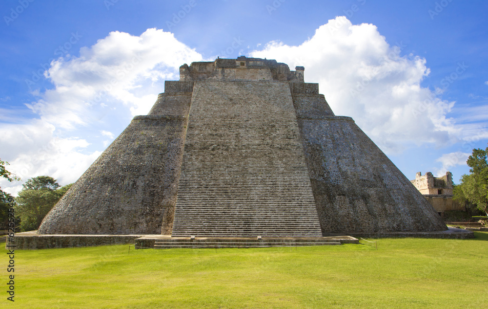 Pyramid of the Magician. Maya complex of Uxmal. Mexico